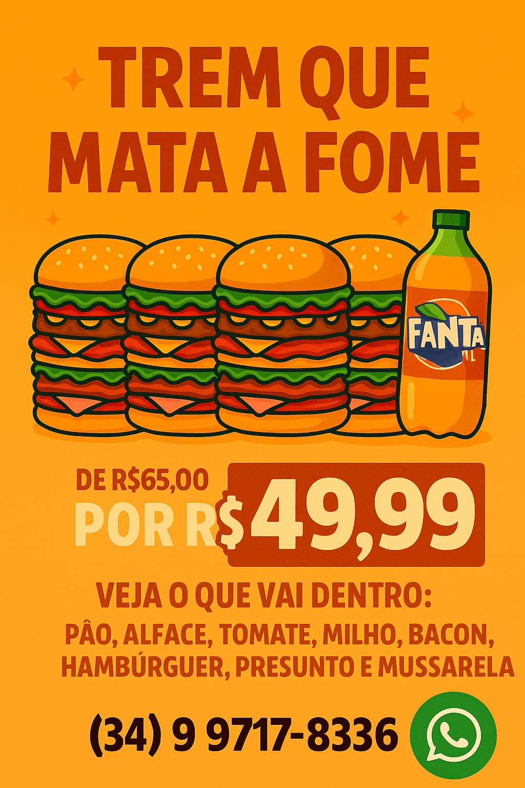 4 Trem + 1 Fanta 1L